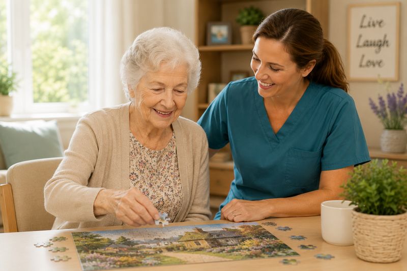 Memory care resident at The Waters of Huntington